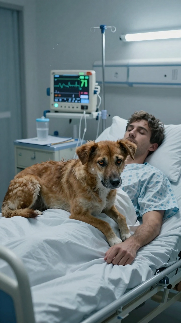 A Dog Refused To Leave His Owner’s Hospital Bed. When The Staff Tried To Remove Him, The Doctor Checked The Monitors And Went White.